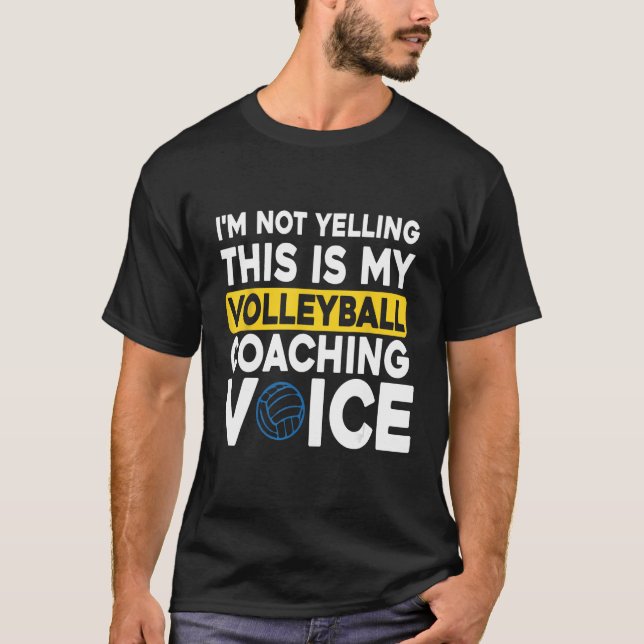 Camiseta entrenador de voleibol, entrenador de voz, equipo  (Anverso)