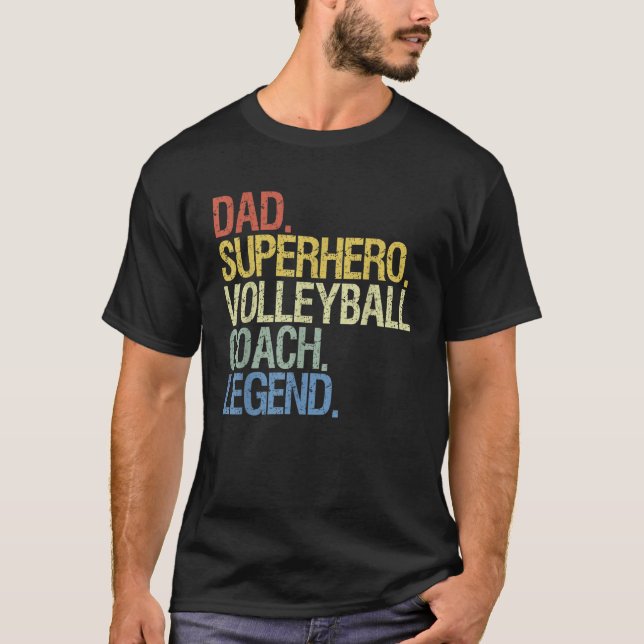 Camiseta Entrenador de voleibol papá (Anverso)