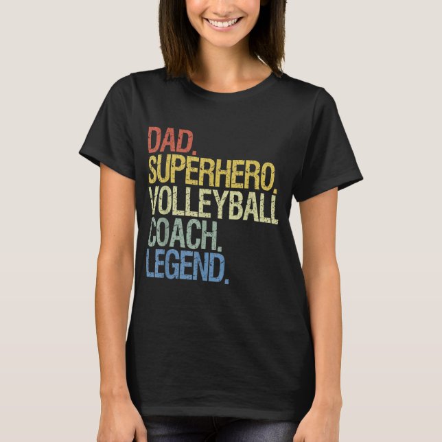 Camiseta Entrenador de voleibol papá (Anverso)