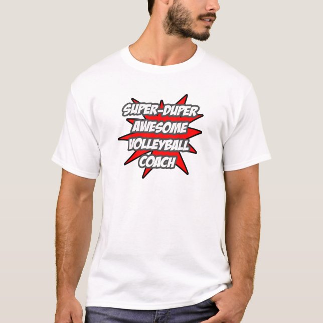 Camiseta Entrenador de voleibol súper Duper (Anverso)