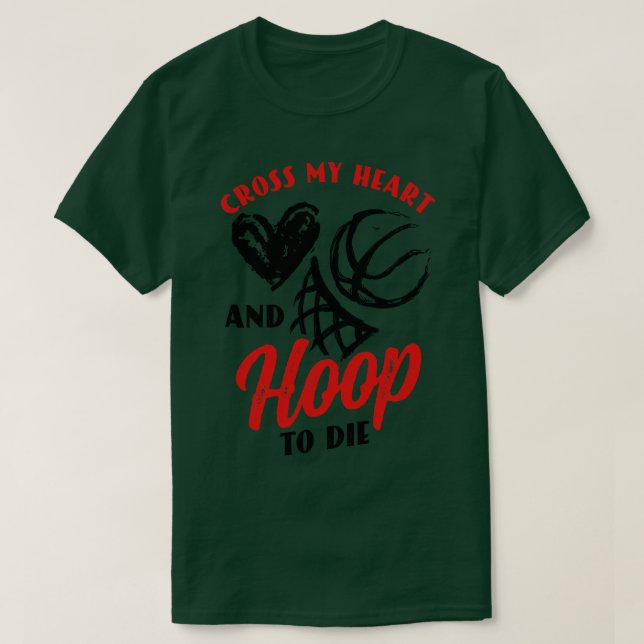 Camiseta Entrenador del equipo de baloncesto Heartbeat Hoop (Diseño del anverso)