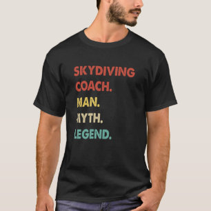 Camiseta Entrenador Divertido de Paracaidismo Hombre Mito L