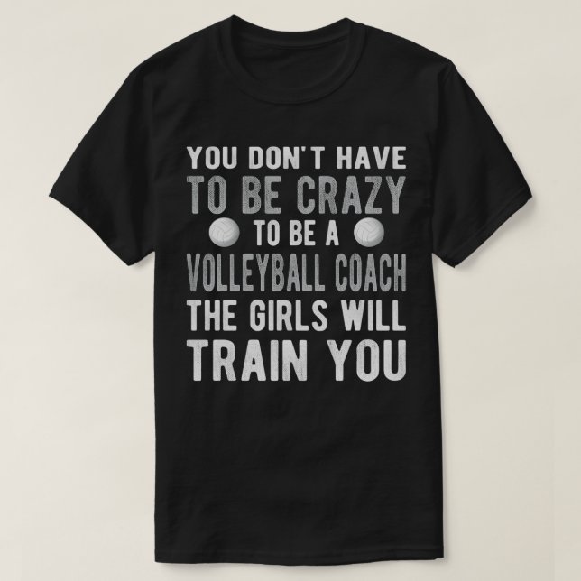 Camiseta Entrenador divertido de voleibol da entrenamiento  (Diseño del anverso)