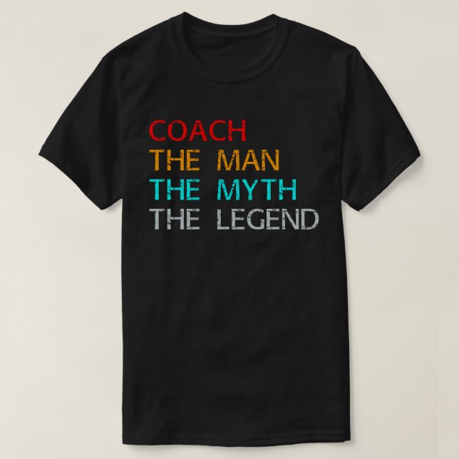 Camiseta entrenador el hombre el mito la leyenda (Diseño del anverso)
