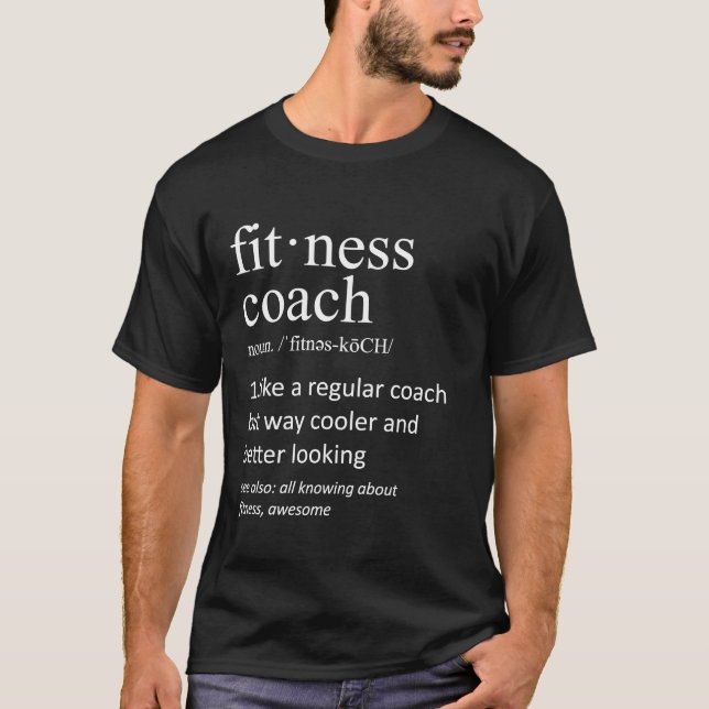 Camiseta Entrenador Funny de Fitness Coach Definition Sport (Anverso)