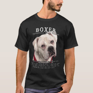 Camiseta Entrenador humano del propietario del boxer blanco