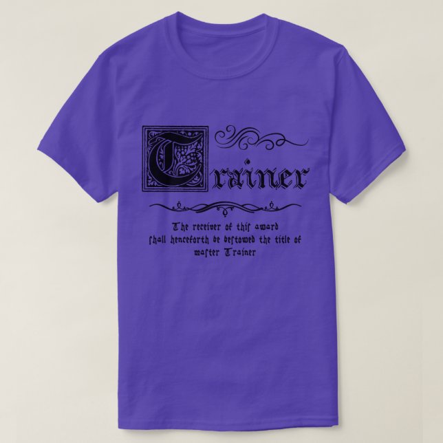 Camiseta Entrenador maestro medieval (Diseño del anverso)