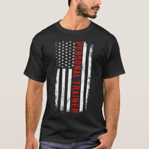 Camiseta Entrenador personal American Bandera de Estados Un