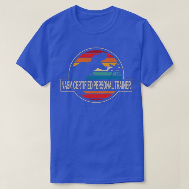 Camiseta Entrenador Personal Certificado Nasm Dinosaurio (Diseño del anverso)