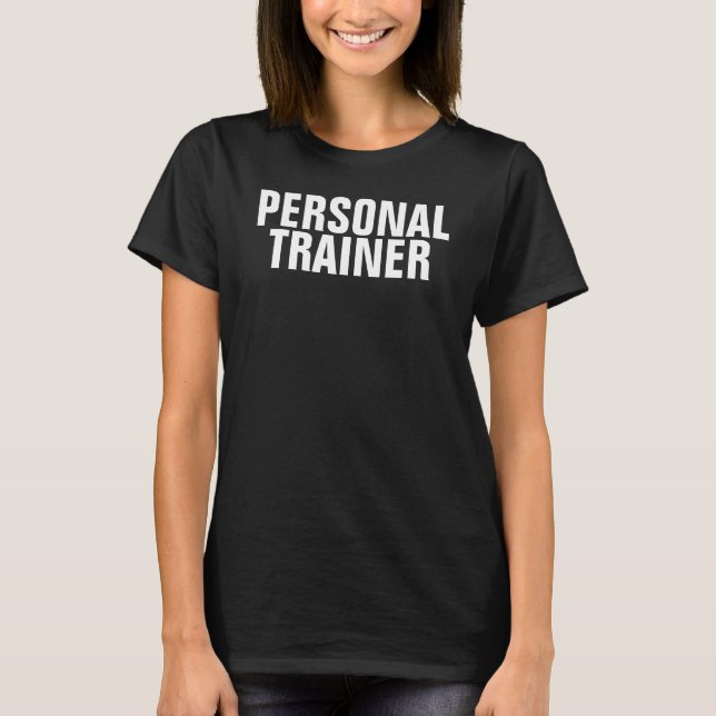Camiseta Entrenador personal para mujeres de plantilla negr (Anverso)