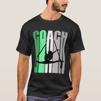Camiseta Entrenador verde de yoga aéreo Instructor de yoga