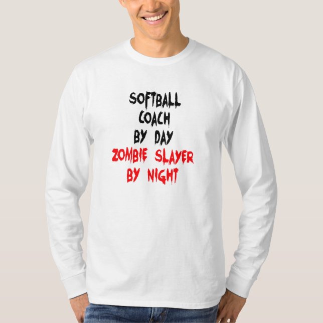 Camiseta Entrenador Zombie Slayer Softball (Anverso)