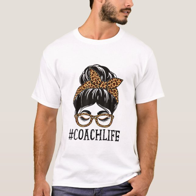 Camiseta Entrenadora Leopard desordenada mujer de bollo de  (Anverso)