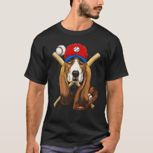 Camiseta Entrenadores de jugadores de béisbol Basset Hound 