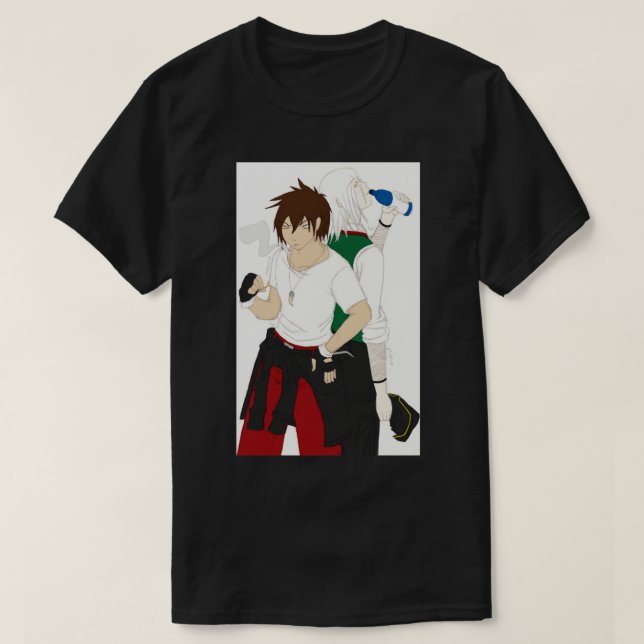 Camiseta Entrenadores de Pokémon - Micheal y Fredrick (Diseño del anverso)