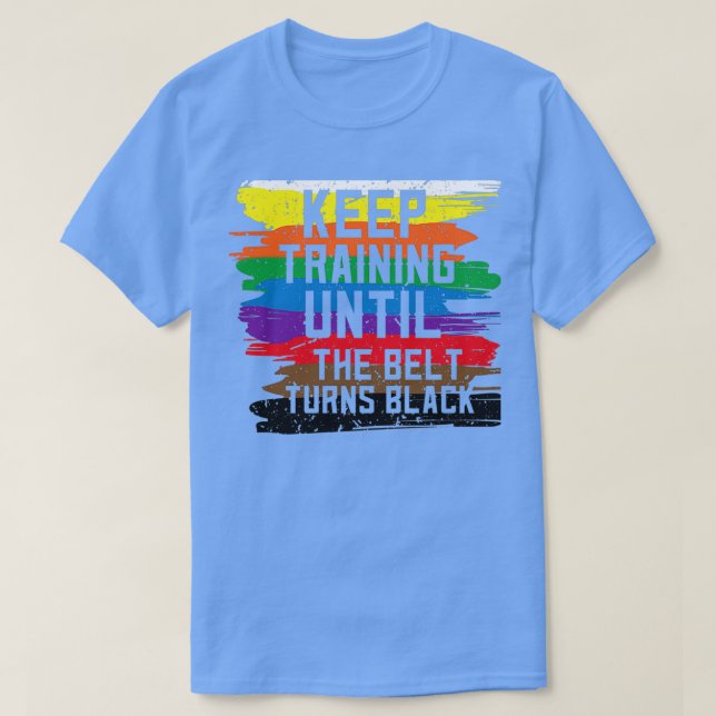 Camiseta Entrenamiento de arte marcial del cinturón negro (Diseño del anverso)