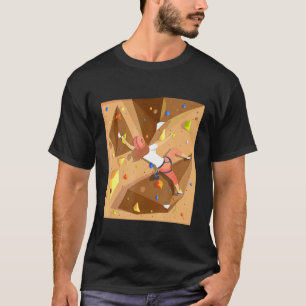Camiseta Entrenamiento de escalada en el muro de la sala de