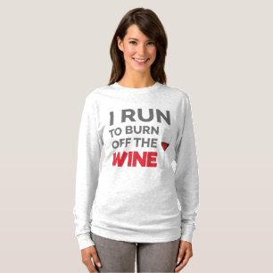 Camiseta Entrenamiento De Fitness Corro Para Quemar El Vino