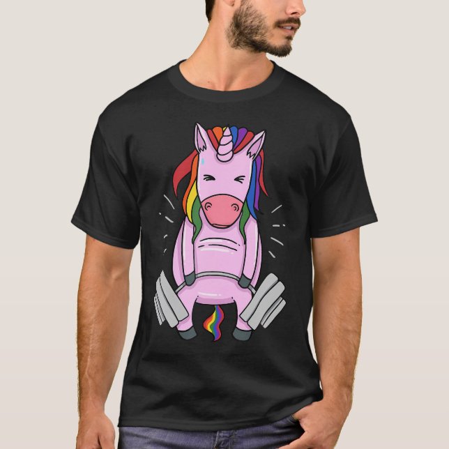 Camiseta Entrenamiento de fitness en gimnasia con arco iris (Anverso)