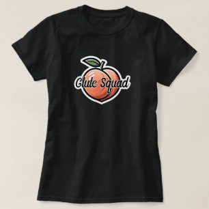 Camiseta Entrenamiento de Fitness Glute Squad Melocotón