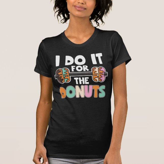 Camiseta Entrenamiento de gimnasio de Donut con pesas Dumbb (Anverso)