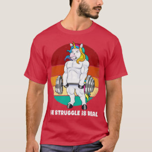 Camiseta Entrenamiento de gimnasio de elevación de pesas un