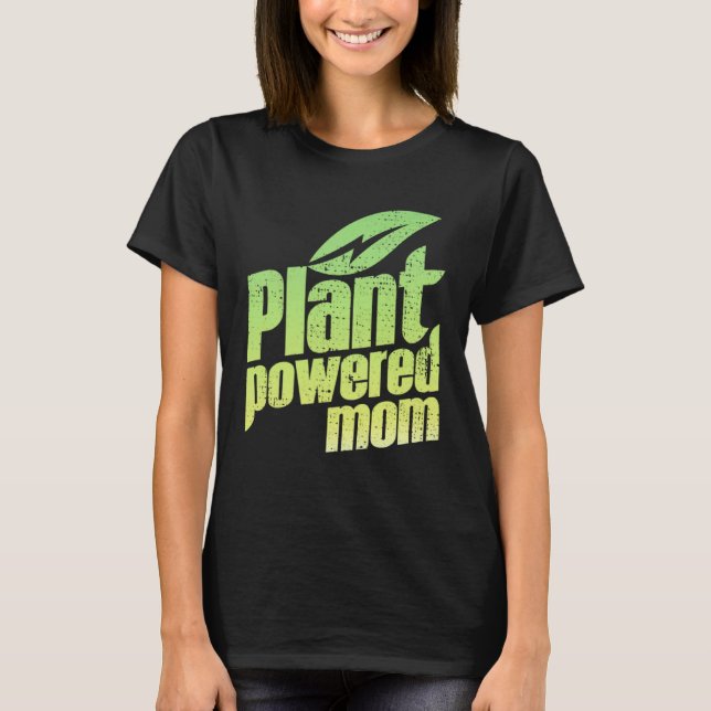Camiseta Entrenamiento de mamá vegana fuerte con poder vege (Anverso)