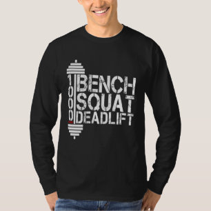 Camiseta Entrenamiento de musculatura Banco de pesas Sentad