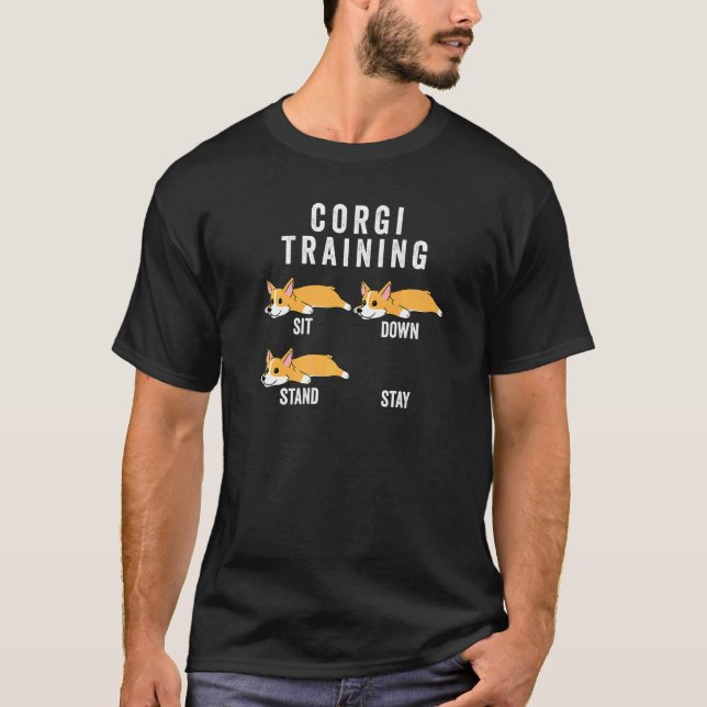 Camiseta Entrenamiento de perro Corgi (Anverso)