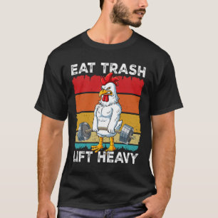 Camiseta Entrenamiento de peso de gimnasia de pollo Comer e