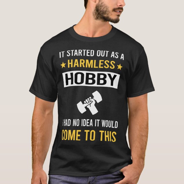 Camiseta Entrenamiento de peso de hobby inofensivo (Anverso)