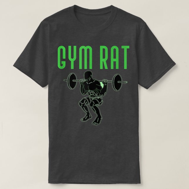 Camiseta Entrenamiento De Peso De Rata De Gimnasio Levantam (Diseño del anverso)