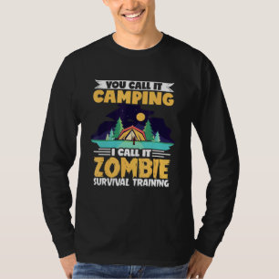 Camiseta Entrenamiento de sobrevivencia de Zombie con carpa