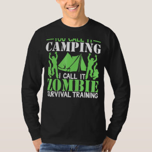 Camiseta Entrenamiento de supervivencia de camping zombi