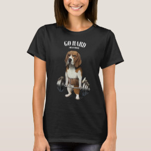 Camiseta Entrenamiento del músculo del perro Beagle con bar