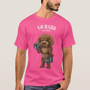 Camiseta Entrenamiento Del Músculo Del Perro Con Dumbbell E