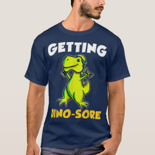 Camiseta Entrenamiento DinoSore Gimnasio Dinosaurio peso mu