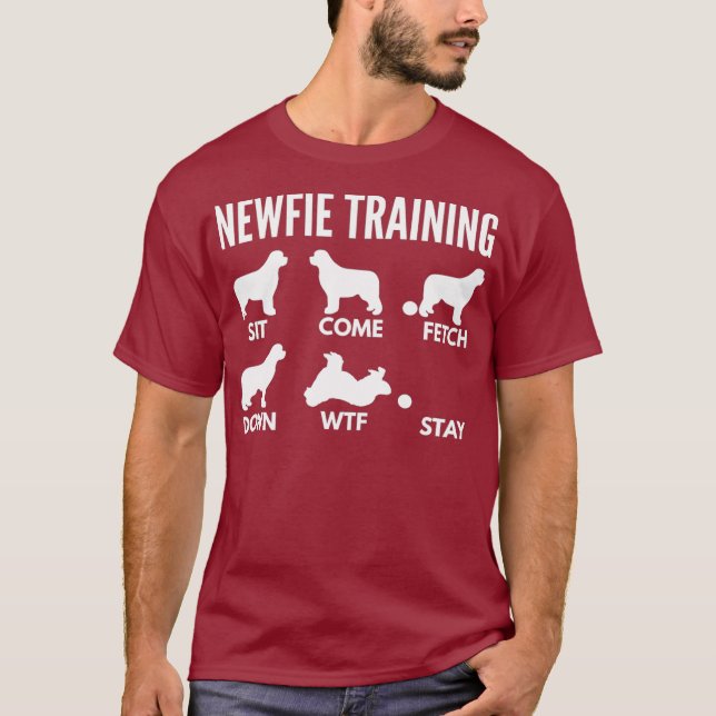 Camiseta Entrenamiento en Newfie - Trucos de perros en Terr (Anverso)