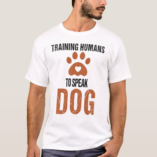 Camiseta Entrenamiento gracioso de seres humanos para habla (Anverso)