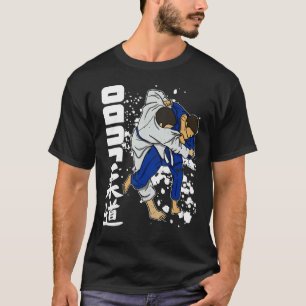 Camiseta Entrenamiento Marcial de Judo Judoken Japón Jiu Ji