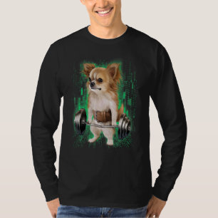 Camiseta Entrenamiento muscular de perro chihuahua con arbu