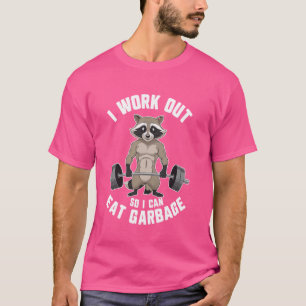 Camiseta Entrenamiento Raccoon Gym Weight Yo Trabajo Para Q