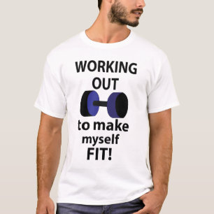 Camiseta Entrenando Pesas de Entrenamiento Entrenando