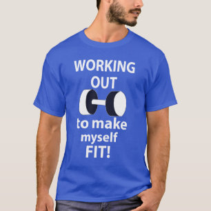 Camiseta Entrenando Pesas de Entrenamiento Entrenando