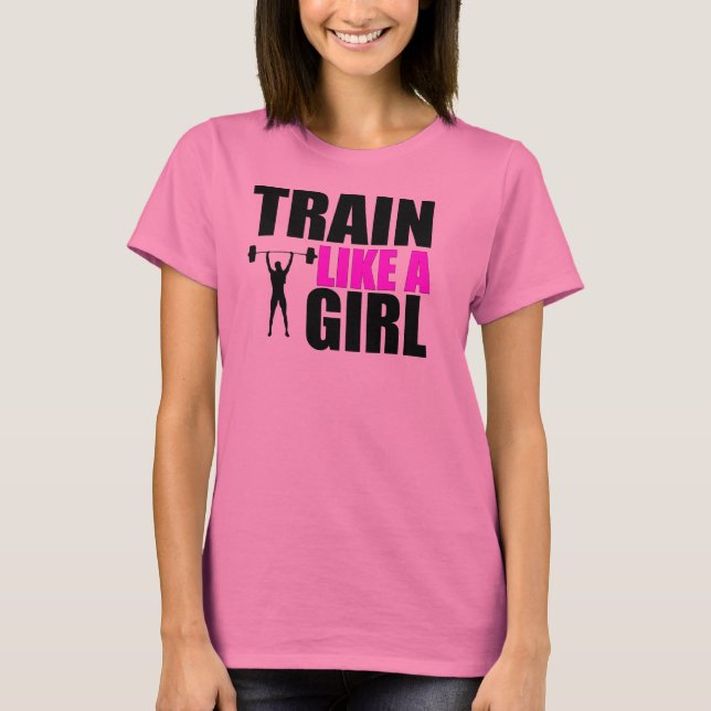 Camiseta Entrenar como un Chica - Camisas de elite para muj (Anverso)