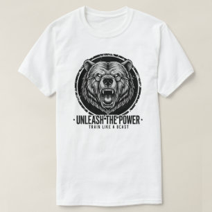Camiseta Entrenar como un gimnasio motivacional de oso de b