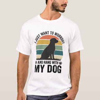 Camiseta Entrenar y pasar el rato con mi perro Diseño vinta