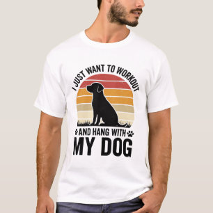 Camiseta Entrenar y pasar el rato con mi perro Diseño vinta