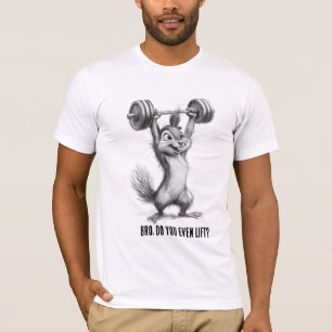 Camiseta ¿Entrenas de Verdad, Hermano - Pesas de Animales L