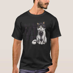 Camiseta Entrene A Su Gato Para Sentarse En El Sitio Del Ma